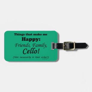 Etiqueta De Bagagem Cello me faz feliz