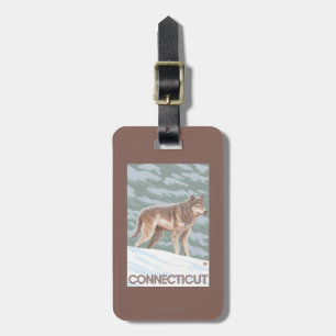 Etiqueta De Bagagem Cena de ConnecticutWolf