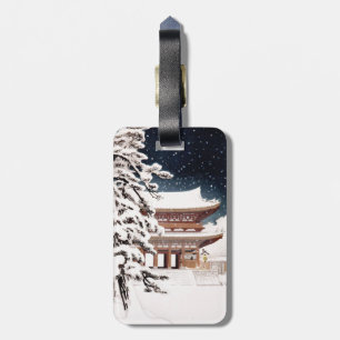 Etiqueta De Bagagem Cenário oriental legal do inverno de Hasui Kawase