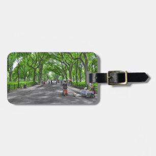 Etiqueta De Bagagem Central Park literário da caminhada, New York