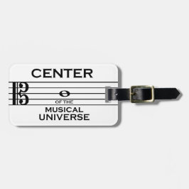Etiqueta De Bagagem Centro do Universo Musical Alto Clef Design