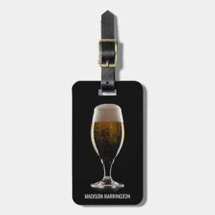 Etiqueta De Bagagem Cerveja de Texto Personalizada