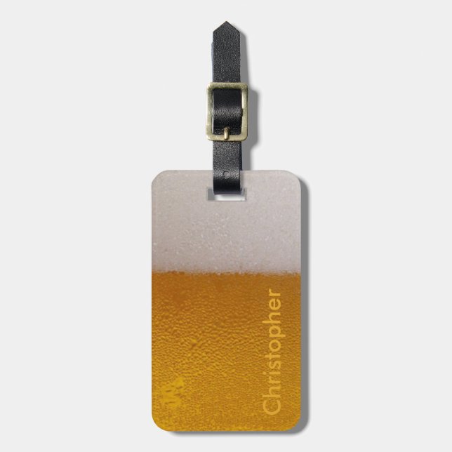 Etiqueta De Bagagem Cerveja fria personalizada engraçada (Frente Vertical)