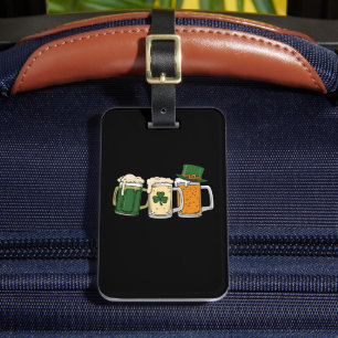 Etiqueta De Bagagem Cerveja Irlandesa Bandeira da Irlanda Dia de São P
