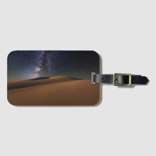 Etiqueta De Bagagem Céu estrelado sobre o deserto de Gobi das dunas d