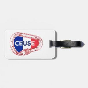 Etiqueta De Bagagem Ceuse France Rock Escalbing Carabiner