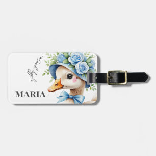 Etiqueta De Bagagem Chá de bebê de aniversário do menino Silly Goose