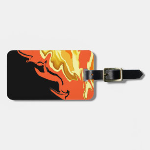 Etiqueta De Bagagem Chama personalizada à noite