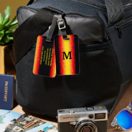 Etiqueta De Bagagem Chamas Vermelhas