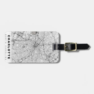 Etiqueta De Bagagem Charlotte Map