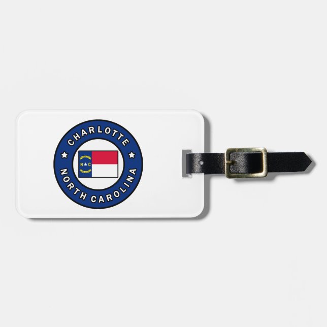 Etiqueta De Bagagem Charlotte North Carolina (Frente Horizontal)