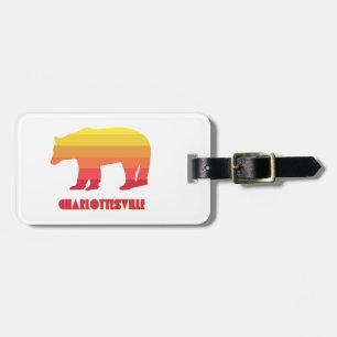 Etiqueta De Bagagem Charlottesville Virginia Rainbow Bear