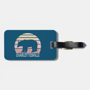 Etiqueta De Bagagem Charlottesville Virginia Retro Bear