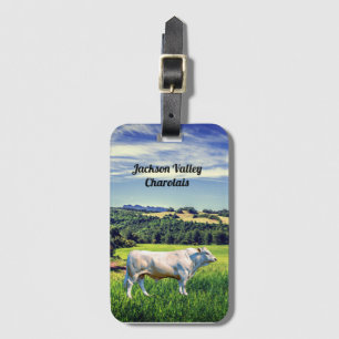 Etiqueta De Bagagem Charolais Bull