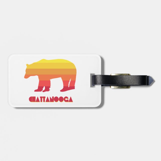 Etiqueta De Bagagem Chattanooga Tennessee Rainbow Bear (Traseira Horizontal)