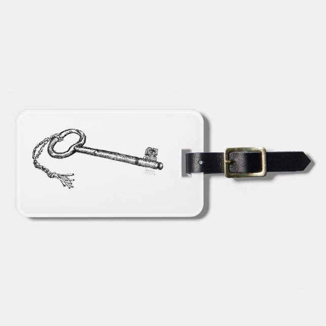 Etiqueta De Bagagem Chave antiga (Frente Horizontal)