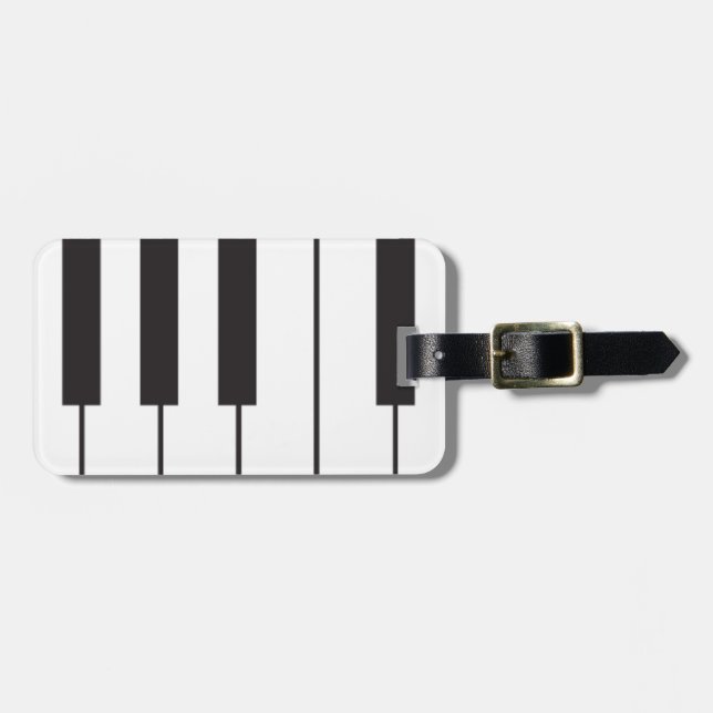 Etiqueta De Bagagem Chaves do Piano (Frente Horizontal)