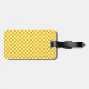 Etiqueta De Bagagem checkered amarelo