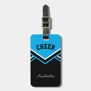 Etiqueta De Bagagem Cheerleader em Azul Bebê