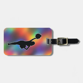 Etiqueta De Bagagem Cheerleader -- Silhouette image - Personalize