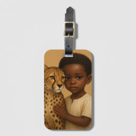 Etiqueta De Bagagem Cheetah & Boy: Bond of the Wild and Innocent