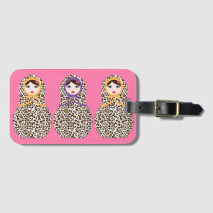 Etiqueta De Bagagem Cheetah Impressão Matryoshka Tag