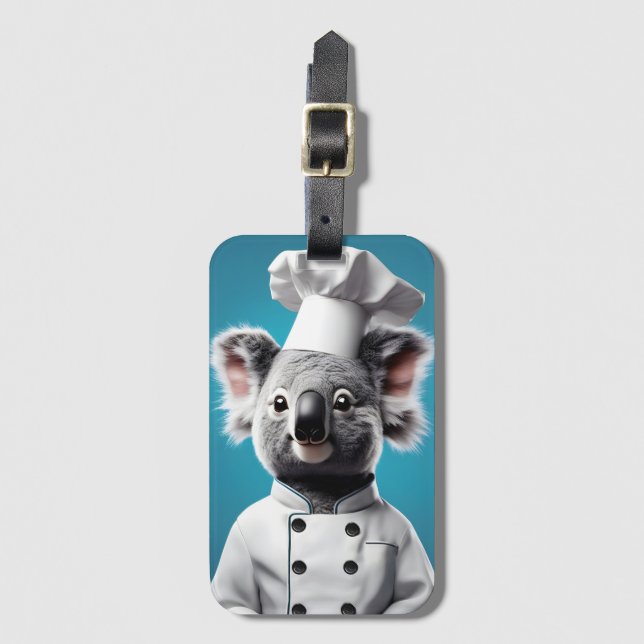 Etiqueta De Bagagem Chef Koala (Frente Vertical)