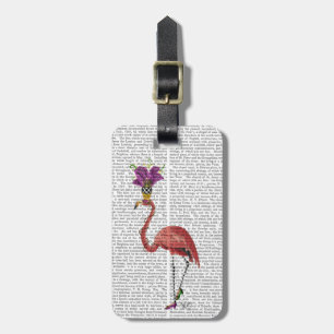Etiqueta De Bagagem Cheio Mardi Gras Flamingo