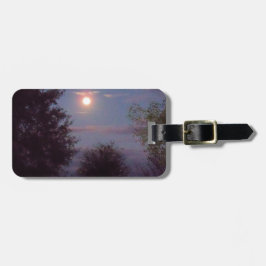 Etiqueta De Bagagem cheio Wolf Moon ascensão