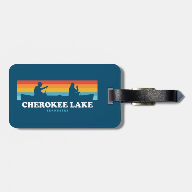 Etiqueta De Bagagem Cherokee Lake Tennessee Canoe (Traseira Horizontal)