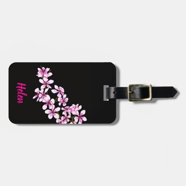 Etiqueta De Bagagem Cherry flowers (Frente Horizontal)