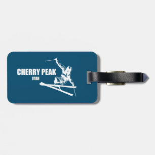 Etiqueta De Bagagem Cherry Peak Resort Skier