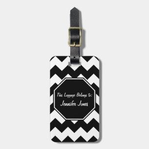 Etiqueta De Bagagem Chevron modelou o Tag da bagagem