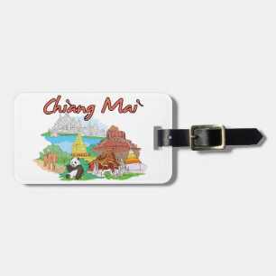 Etiqueta De Bagagem Chiang Mai, Tailândia