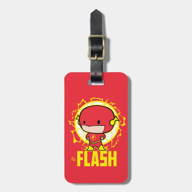 Etiqueta De Bagagem Chibi Flash com eletricidade (Frente Vertical)