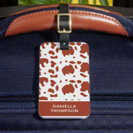 Etiqueta De Bagagem Chic Ayrshire Cow Impressão Pattern Adventure Viag