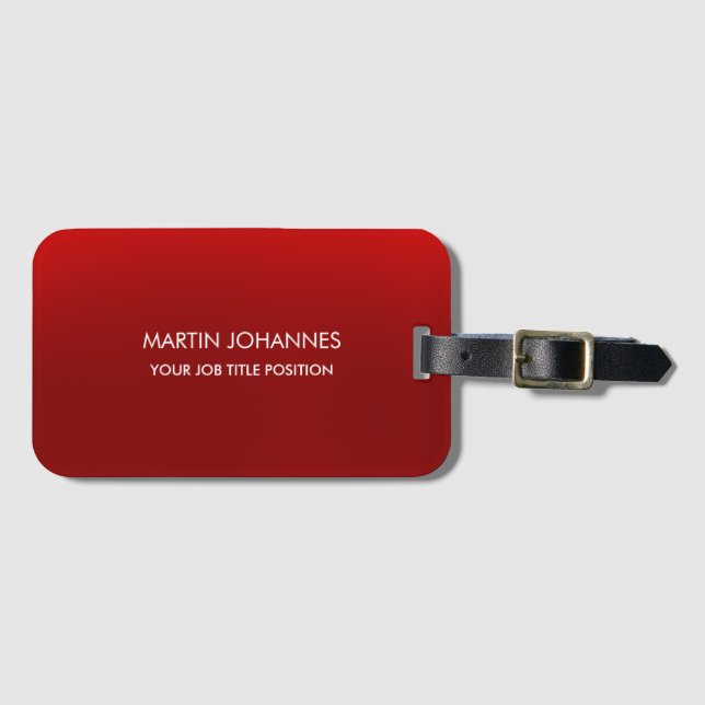 Etiqueta De Bagagem Chic Elegant Plain Na moda (Frente Horizontal)