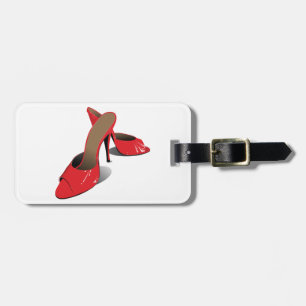 Etiqueta De Bagagem Chic Red High Heels Glamororto Stiletto Fashion