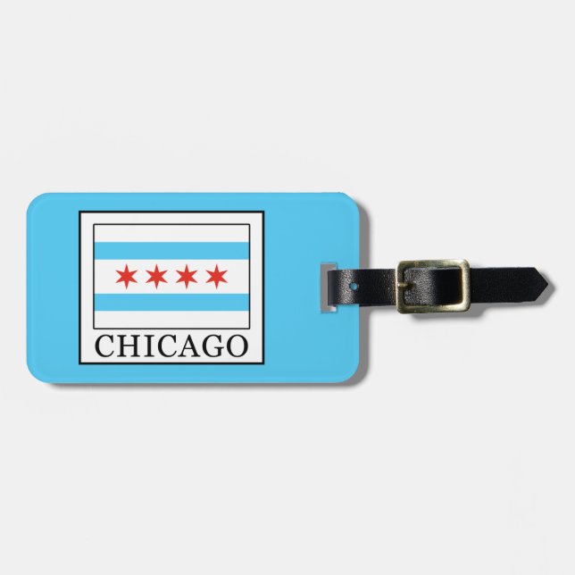 Etiqueta De Bagagem Chicago (Frente Horizontal)