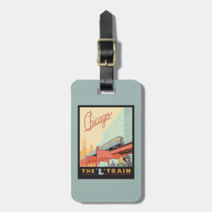 Etiqueta De Bagagem Chicago, IL - "L" trem