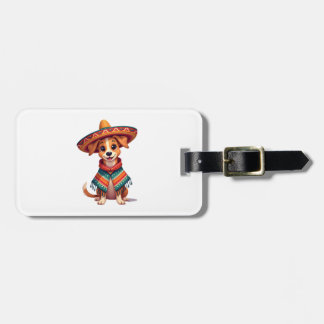 Etiqueta De Bagagem Chihuahua México Cinco de Mayo Cachorro Engraçado