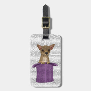 Etiqueta De Bagagem Chihuahua no Top Hat