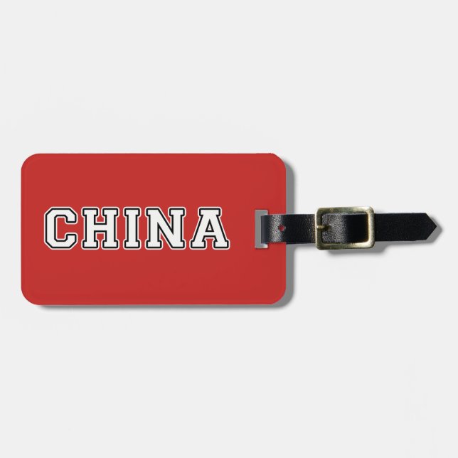 Etiqueta De Bagagem China (Frente Horizontal)