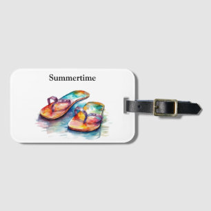 Etiqueta De Bagagem Chinelos Rainbow Reef, personalizado