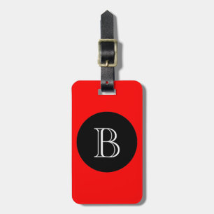 ETIQUETA DE BAGAGEM CHIQUE LUGGAGE/BAG TAG_01 RED/BLACK/MONOGRAM