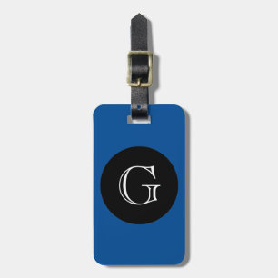 ETIQUETA DE BAGAGEM CHIQUE LUGGAGE/BAG TAG_156 BLUE/BLACK/MONOGRAM