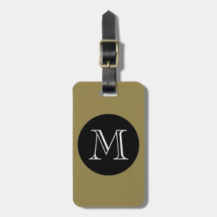 ETIQUETA DE BAGAGEM CHIQUE LUGGAGE/BAG TAG_47 GOLD/BLACK/MONOGRAM