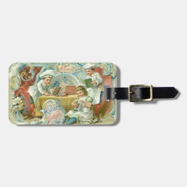 Etiqueta De Bagagem Chocolate Bakers Antigos (Frente Horizontal)