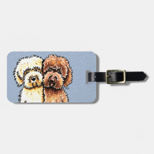 Etiqueta De Bagagem Chocolate de creme Labradoodles
