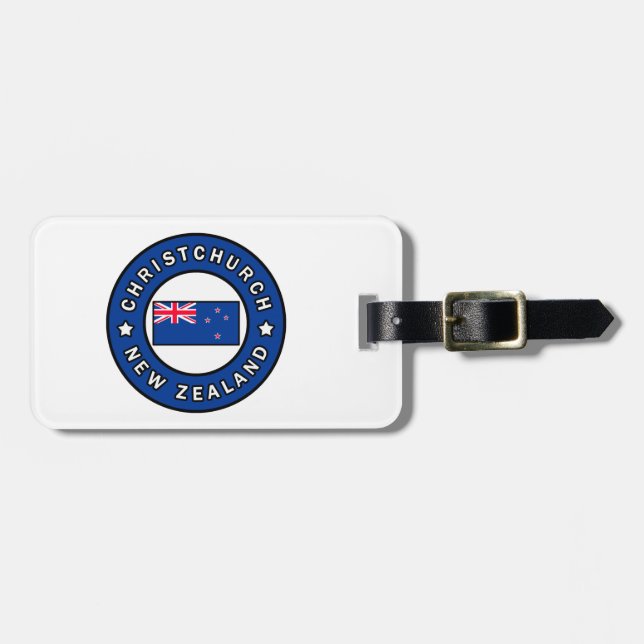 Etiqueta De Bagagem ChristChurch Nova Zelândia (Frente Horizontal)